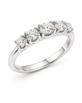 Argolla de Cinco Diamantes en Oro 18k