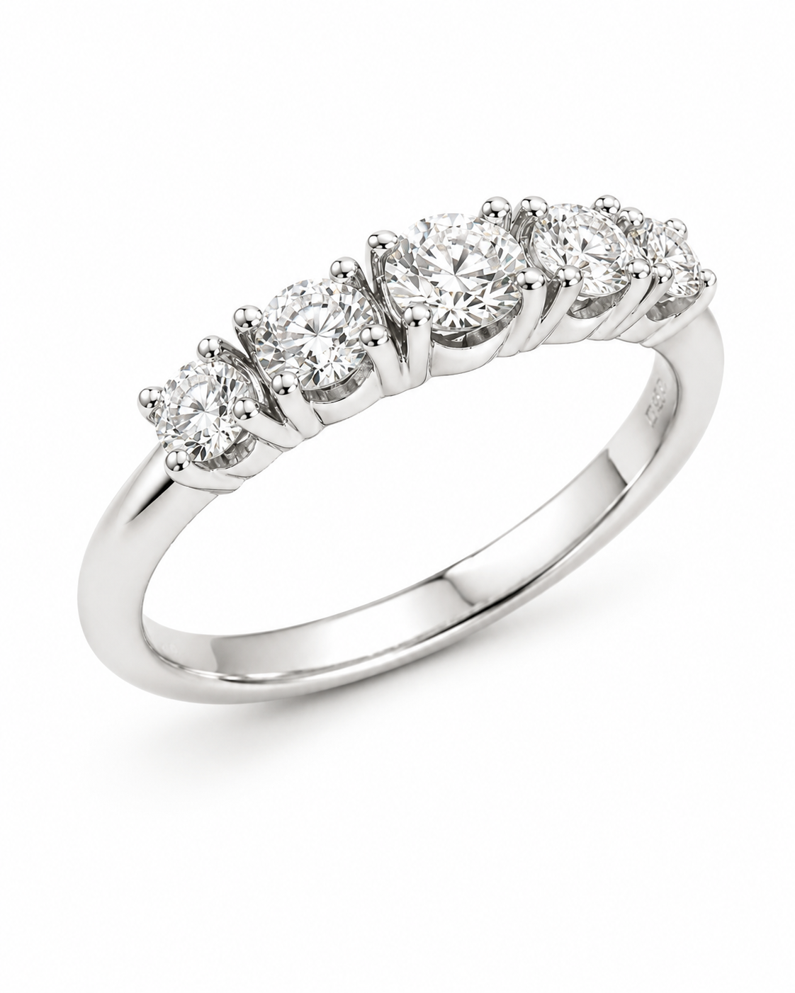 Argolla de Cinco Diamantes en Oro 18k