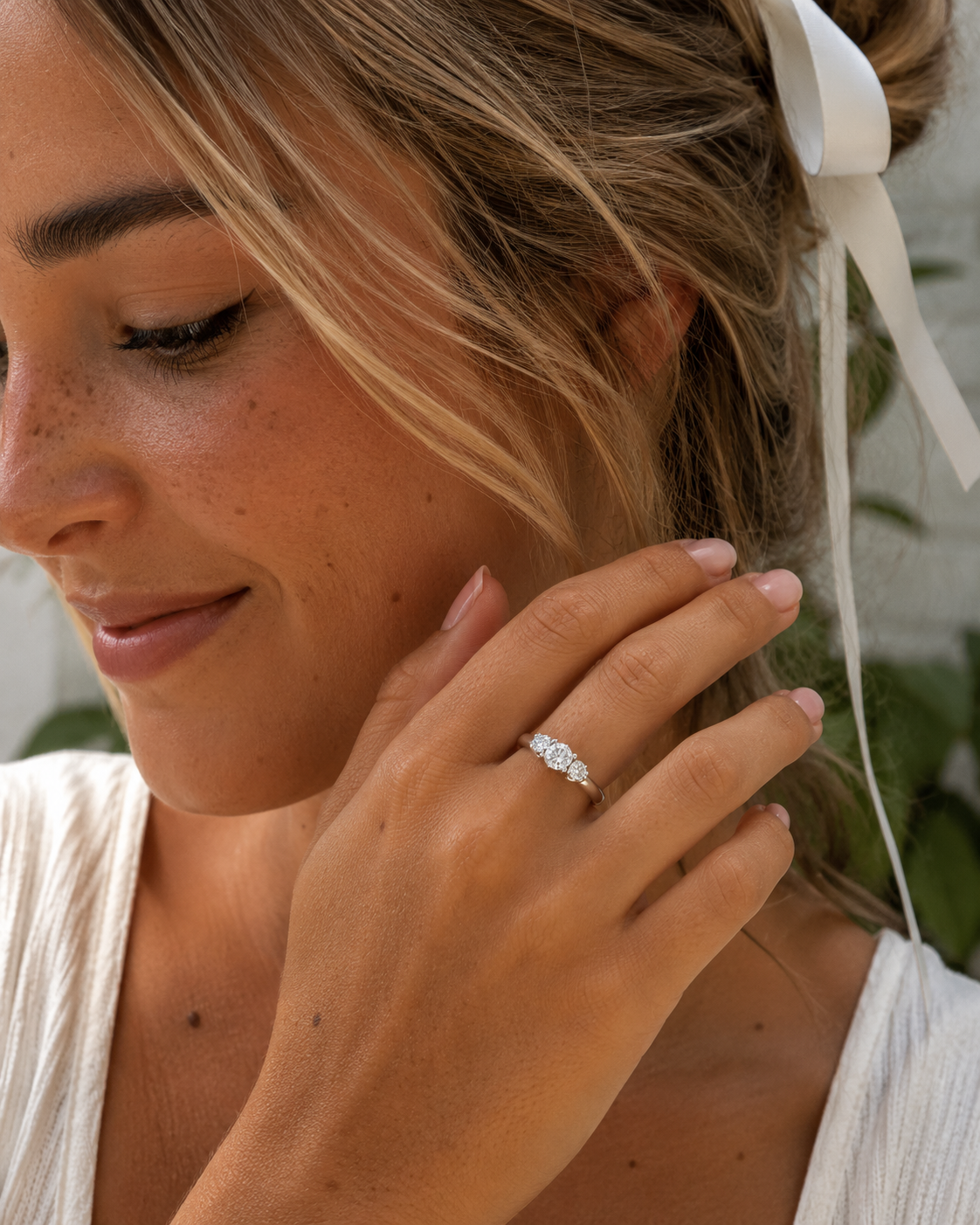 Argolla Trinidad en Oro Blanco 18k