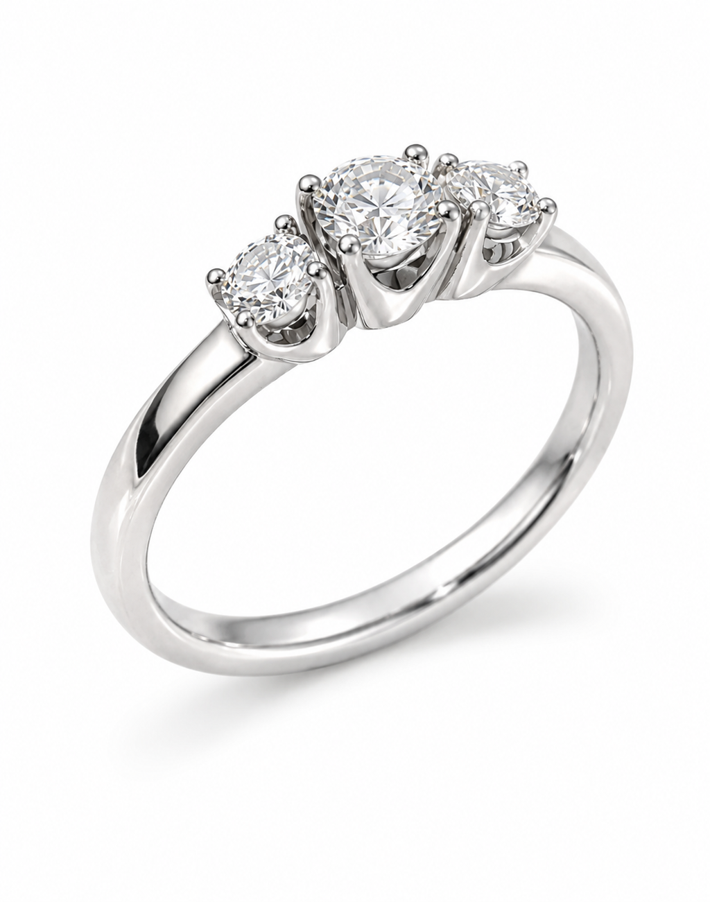Argolla Trinidad en Oro Blanco 18k