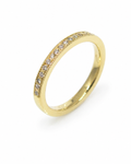 Argolla Oro 18K con franja de 17 Diamantes