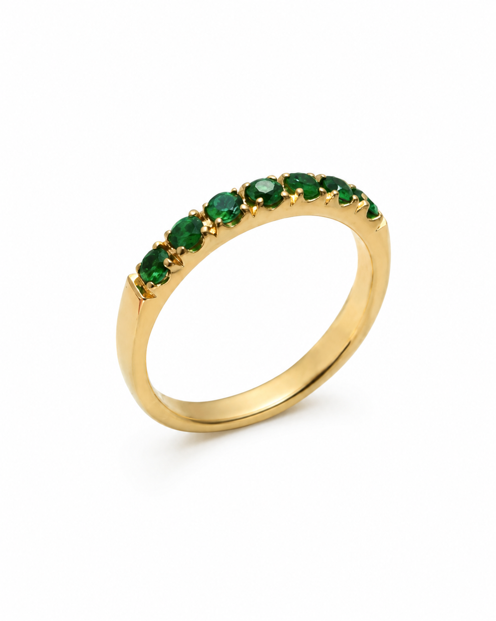 Anillo de Esmeraldas Colombianas en Oro 18K