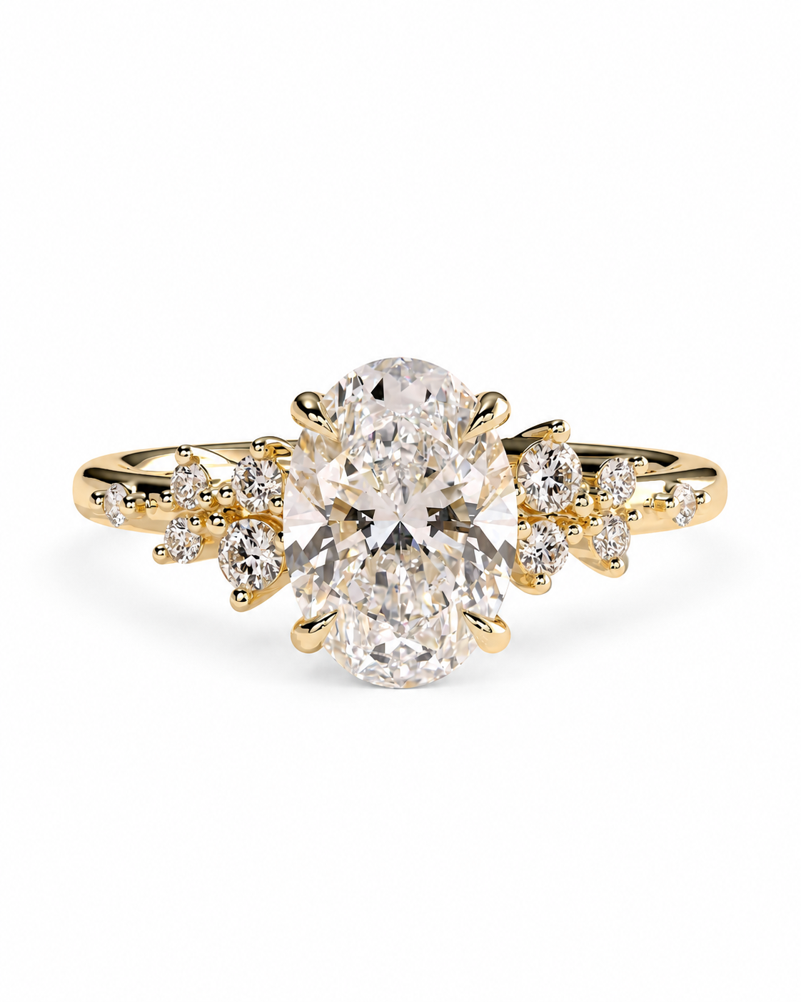 Anillo Romántico corte Oval Oro 18K