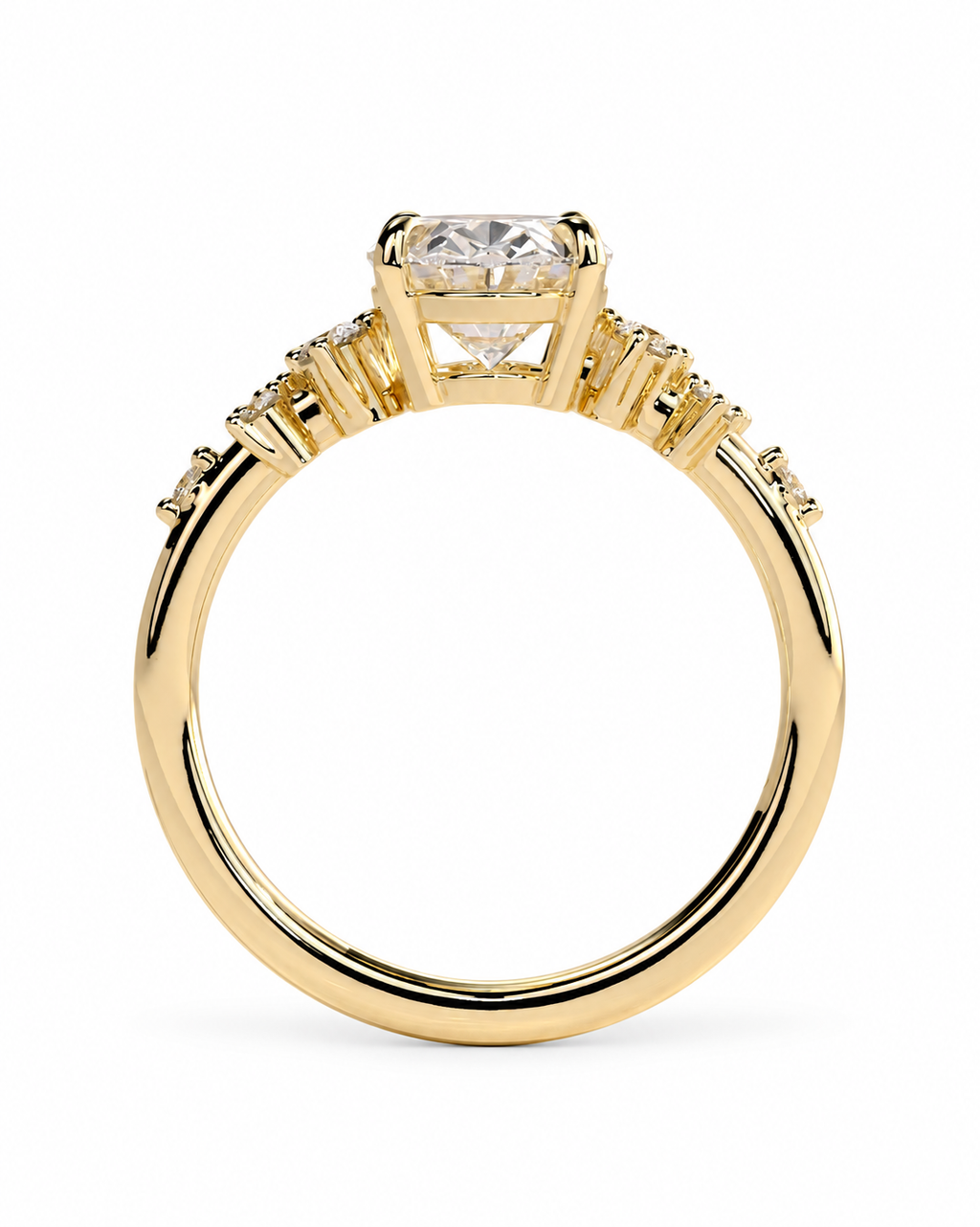 Anillo Romántico corte Oval Oro 18K