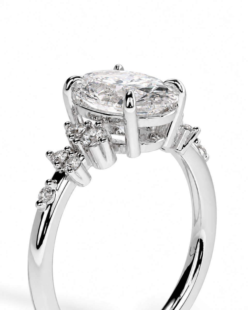 Anillo Romántico corte Oval Oro 18K