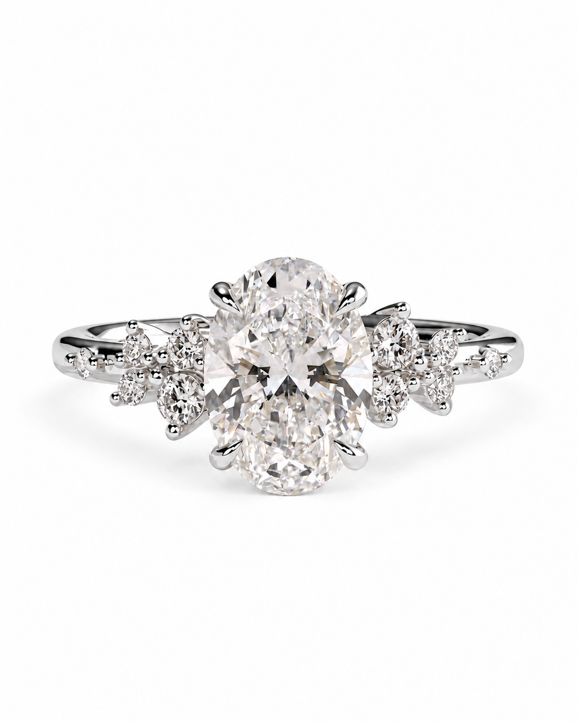 Anillo Romántico corte Oval Oro 18K